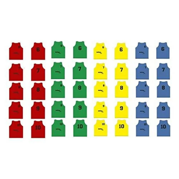 Lot de 5 chasubles numerotées de 6 à 10 Softee