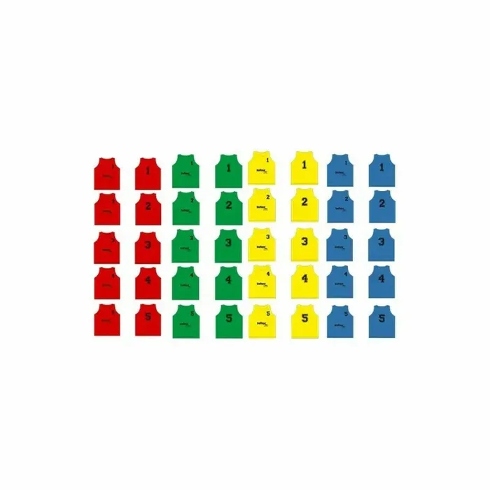 Lot de 5 chasubles numérotés du 1 au 5 Softee
