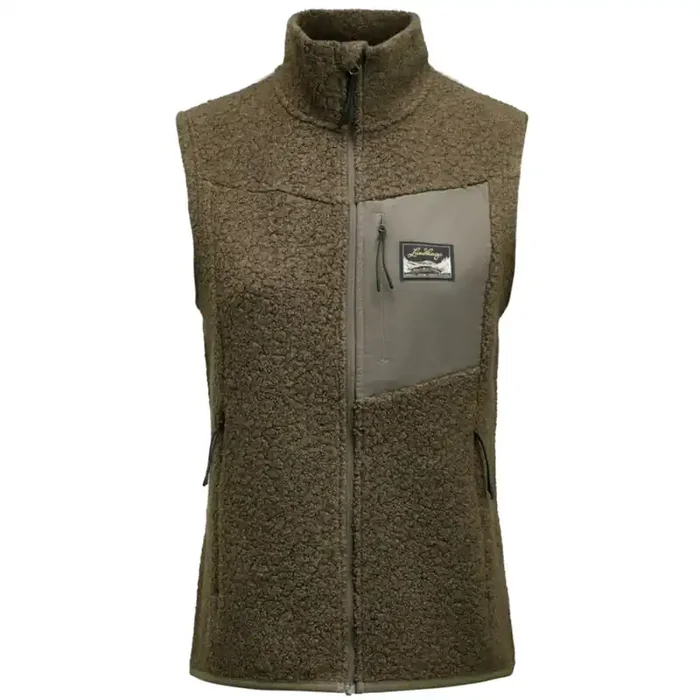 Lundhags Flok Wool Pile Vest, couche intermédiaire, femme, vert Offre Spéciale