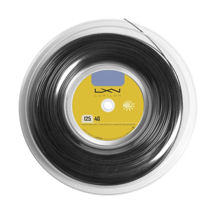 Luxilon Cordaje de tenis 4G 125 Negro Bobina de 200 m