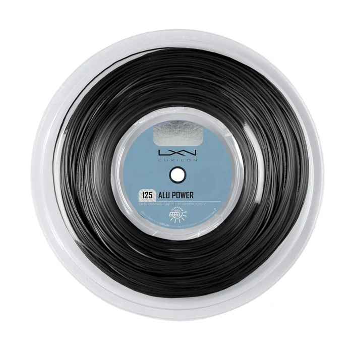 Luxilon Cordaje de tenis Alu Power 125 Negro bobina de 200 m