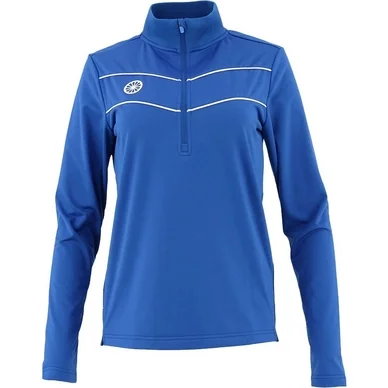 Maillot de Tennis The Indian Maharadja Women Baroda Chevron Half Zip Cobalt