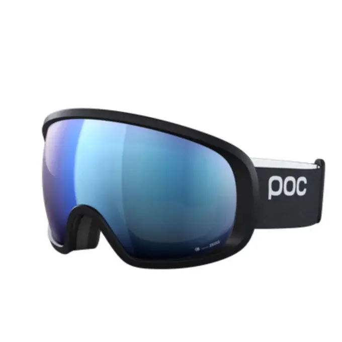 Masque de ski POC Fovea Uranium Black / Partly Sunny Blue Fait Main