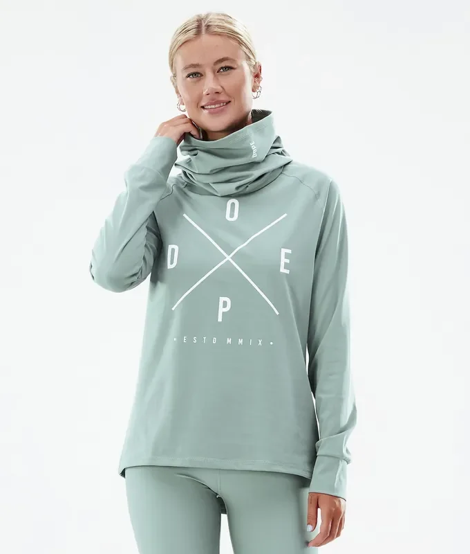 Meilleure Qualité Dope Snuggle W 22 Tee-shirt thermique Femme 2X-Up Faded Green