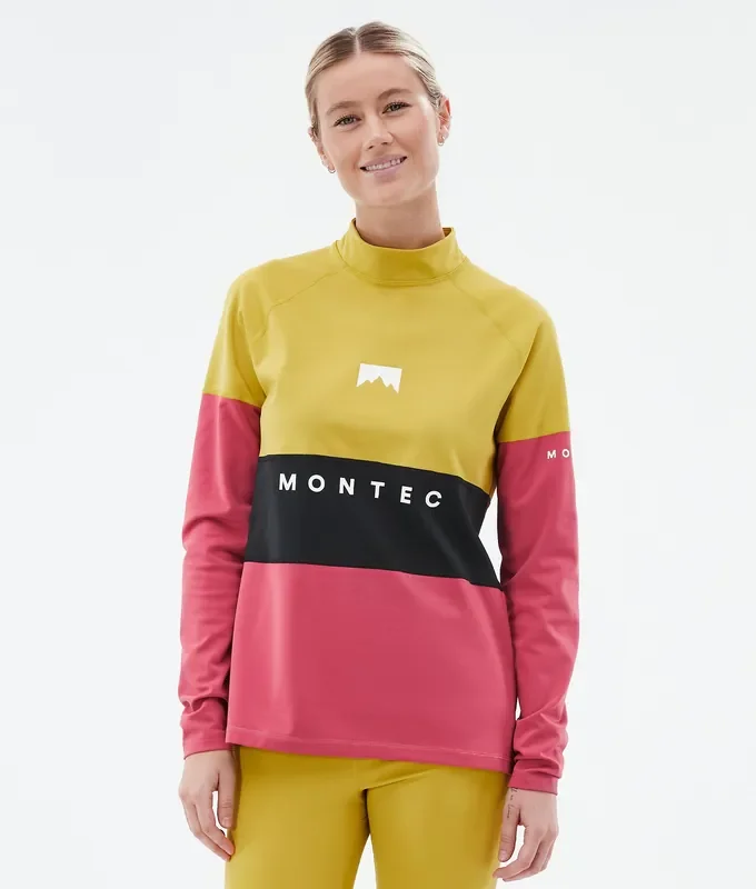 Meilleure Vente Montec Alpha W Tee-shirt thermique Femme Yellow/Black/Light Red