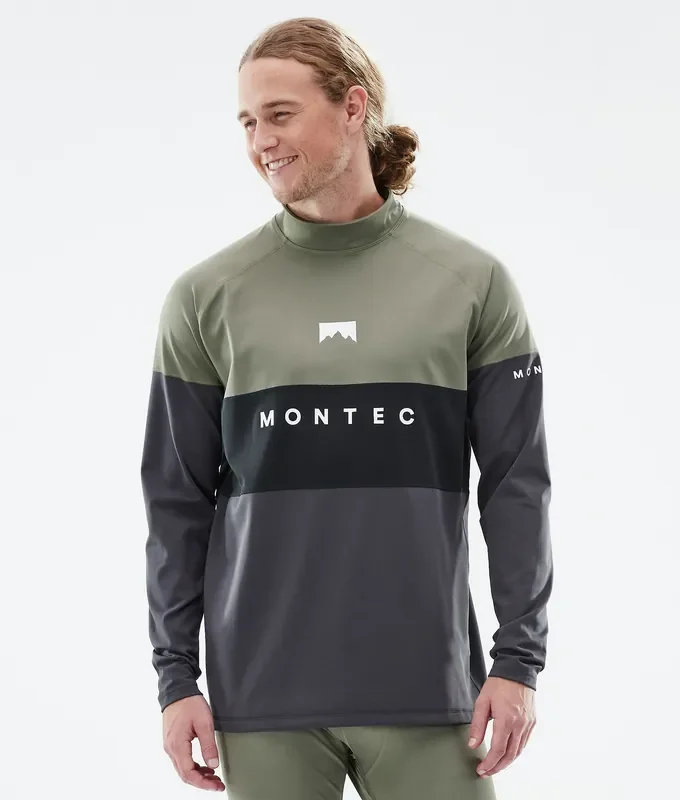 Montec Alpha Tee-shirt thermique Homme Greenish/Black/Phantom Édition Limitée