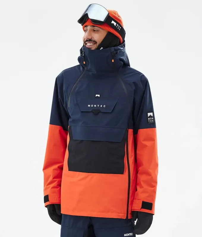 Montec Doom Veste Snowboard Homme Dark Blue/Black/Orange Bon Marché