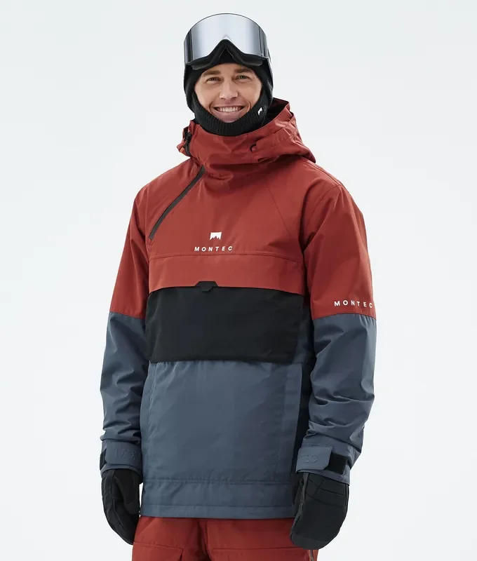 Montec Dune Veste Snowboard Homme Rust/Black/Metal Blue Tendance