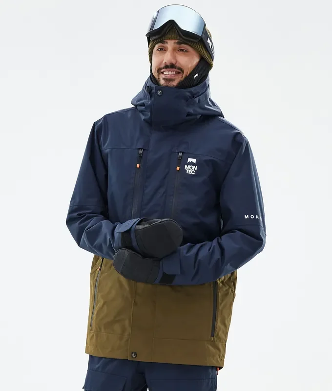 Montec Fawk Veste Snowboard Homme Dark Blue/Fatigue Offre Spéciale