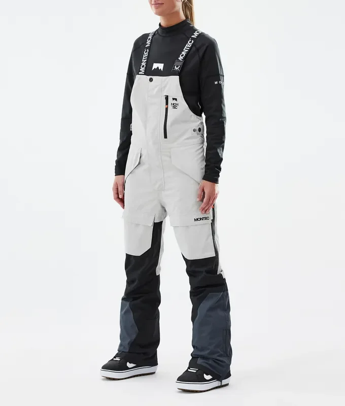 Montec Fawk W Pantalon de Snowboard Femme Light Grey/Black/Metal Blue Garantie Incluse
