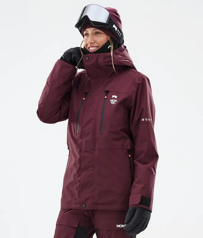 Montec Fawk W Veste Snowboard Femme Burgundy Bon Marché
