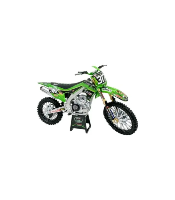 Moto Miniature Kawasaki KXF Bud Racing Team 24 Réplica 317 1/12e New Ray
