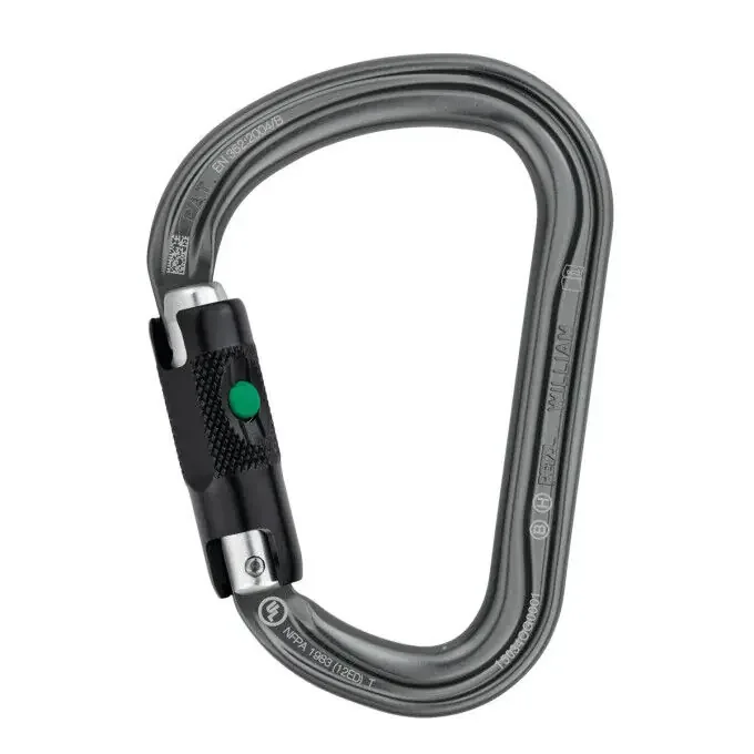 Mousqueton Petzl WILLIAM BALL-LOCK Gray Promotion Saisonnière