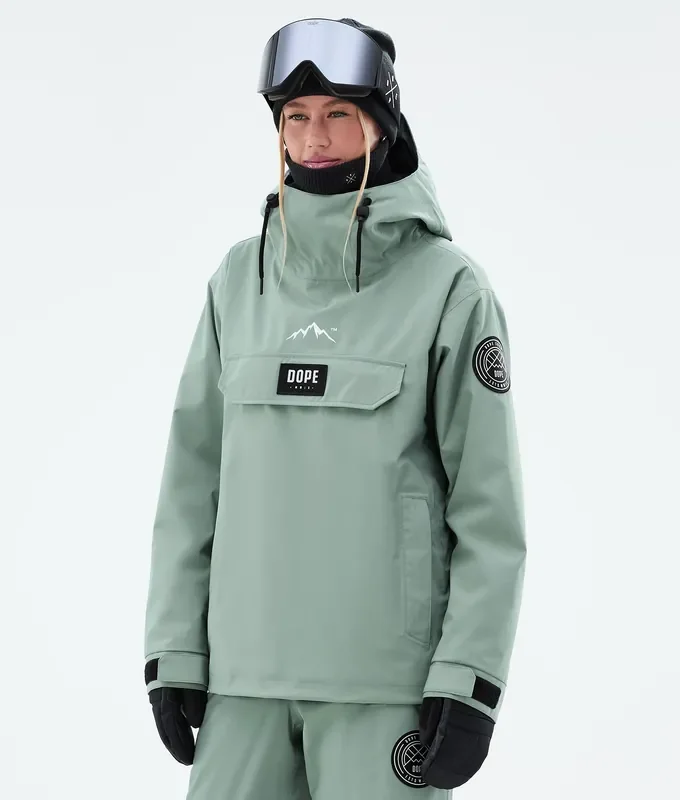 Nouveauté Dope Blizzard W Veste Snowboard Femme Faded Green