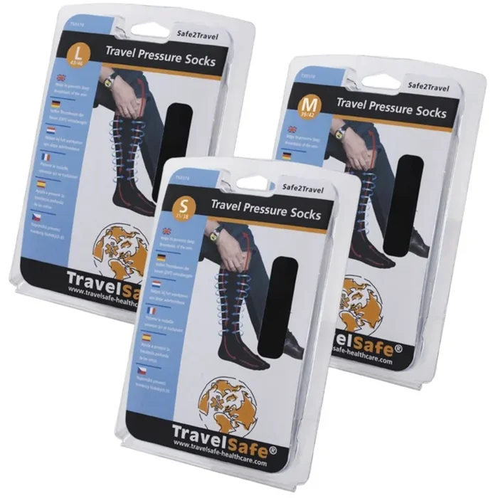 Offre Exclusive Chaussettes de compression TravelSafe S, noir