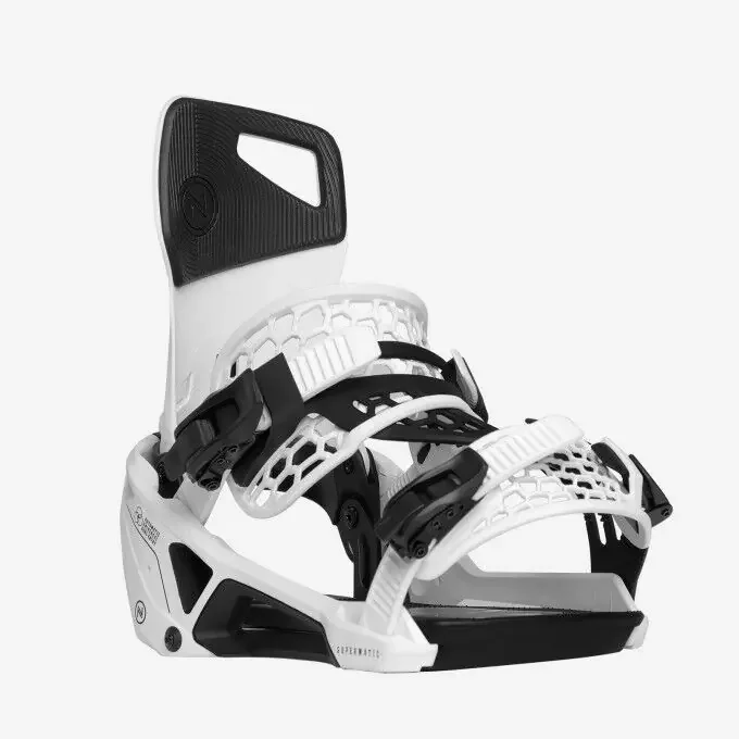 Original Fixations de snowboard Nidecker SUPERMATIC WHITE