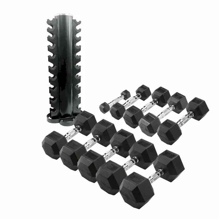 Pack de 20 haltères hexagonales avec rack Body Solid