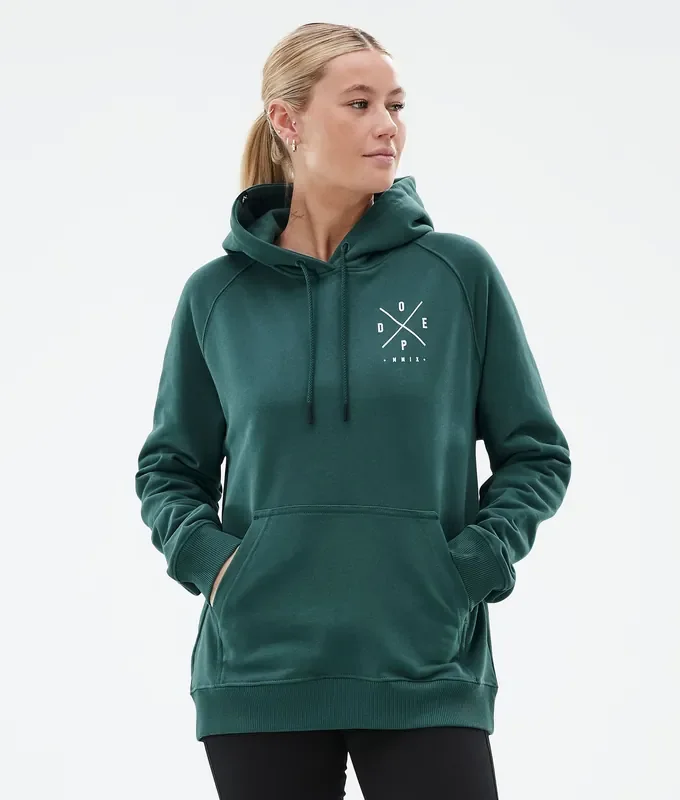 Pas Cher Dope Common W Sweat à capuche Femme 2X-Up Bottle Green