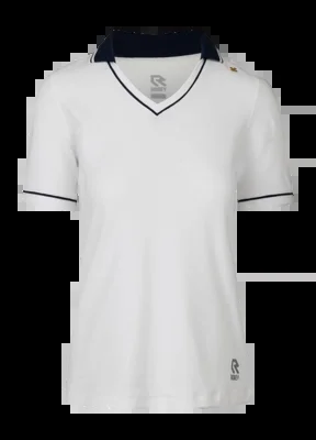 Polo de Tennis Robey Femme Court V-Neck Polo Racket White