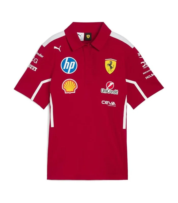 Polo femme Scuderia Ferrari F1 PUMA – Cerise foncée