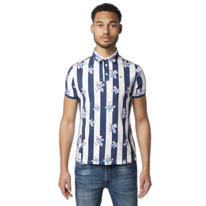 Polo jersey rayé Serge Blanco