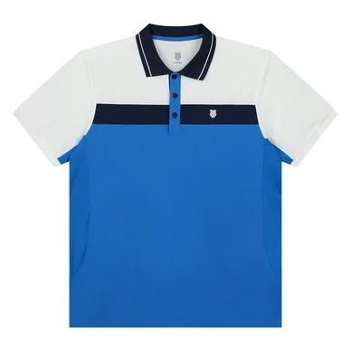 Polo K Swiss Men Core Team Block Polo French Blue White Navy