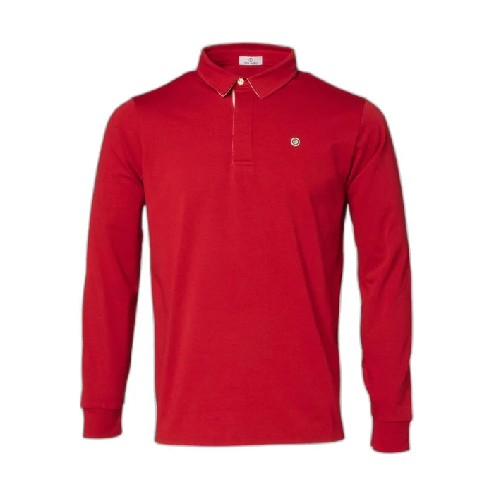 Polo manches longues jersey uni Serge Blanco