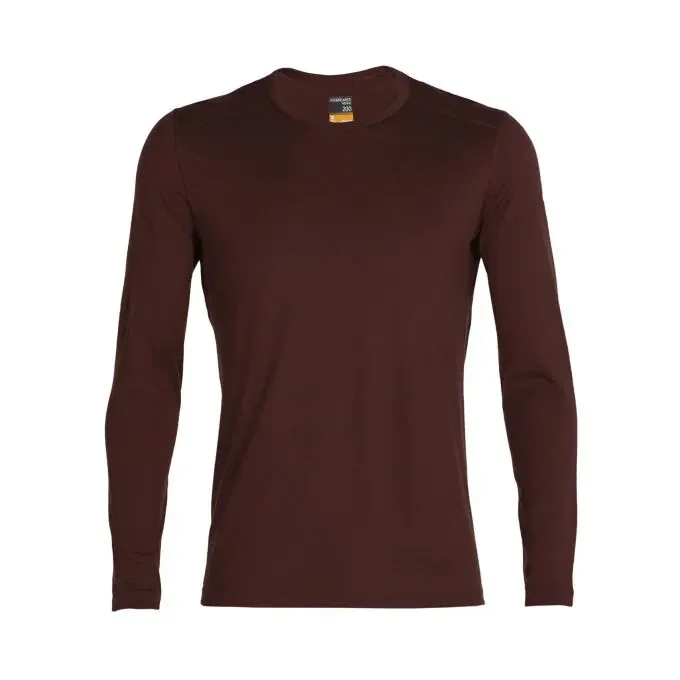 Prix Choc Haut à col montant Icebreaker MEN 200 OASIS LONG SLEEVE CREWE Espresso