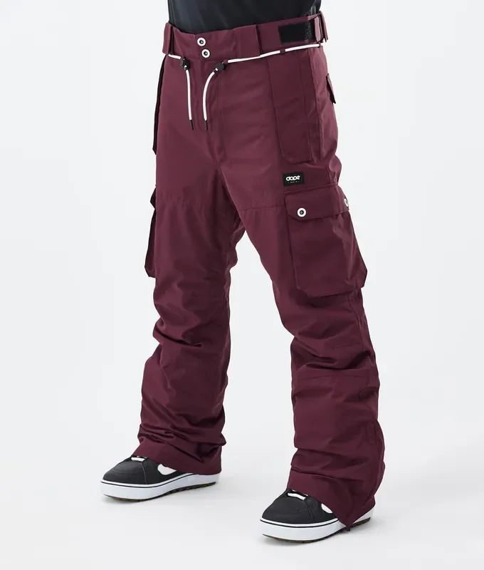 Promotion Saisonnière Dope Iconic Pantalon de Snowboard Homme Burgundy