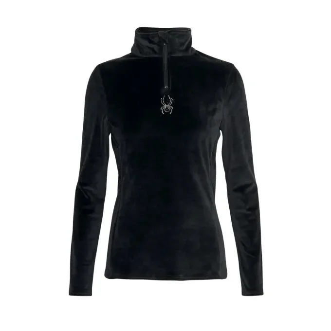 Promotion Saisonnière Sweat polaire à 1/2 zip Femme Spyder Shimmer Bug – Black