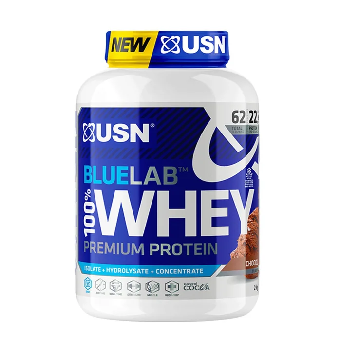 Protéine caramel popcorn USN Nutrition Blue Lab 100% Whey [Taille 2 kg]