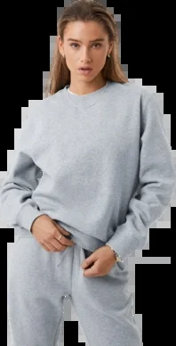 Pull Björn Borg Femme Centre Crew Light Grey Melange