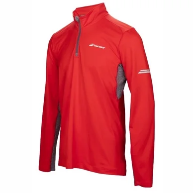 Pull de Tennis Babolat Core 1/2 Zip Men Fluo Red