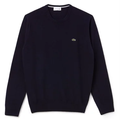 Pull Lacoste 1HA1 Sweater Crew Neck Marine Sinople Farine
