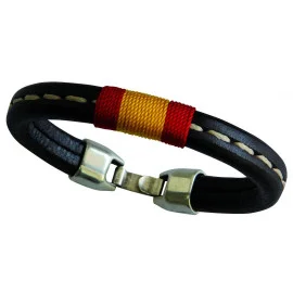 Pulsera de cuero con bandera