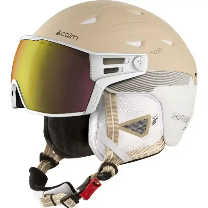 Quantité Limitée Casque de ski Cairn SHUFFLE S-VISOR EVOLIGHT NXT® White Cream