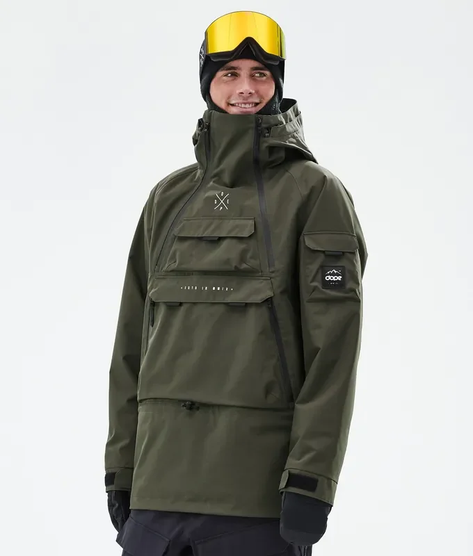 Quantité Limitée Dope Akin Veste Snowboard Homme Olive Green