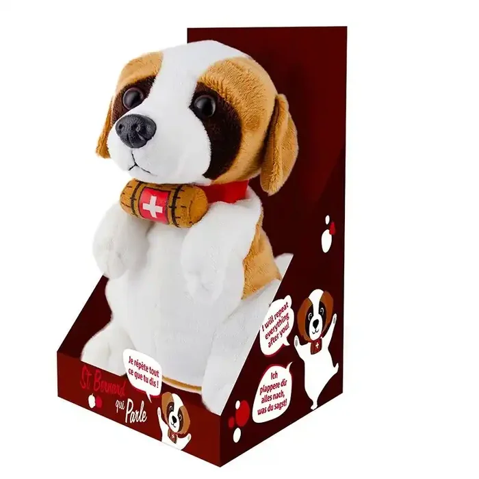 Réduction Peluche Saint Bernard qui parle Dani Créations
