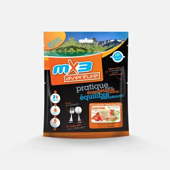 Repas lyophilisé MX3 Paëlla au poulet 635 kcal Prix Promo