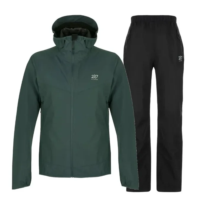 Retour Gratuit 2117 of Sweden Jacks regnsæt, homme, vert foncé/sort