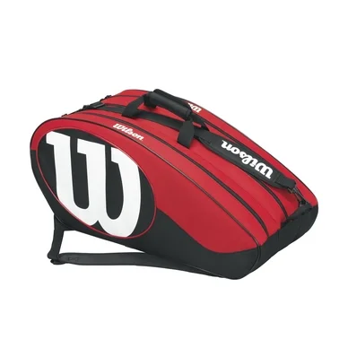Sac de tennis Wilson Match II 12 Noir Rouge