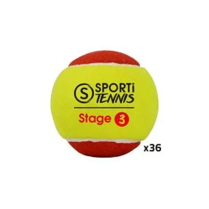 Sachet de 36 balles de tennis Stage 3