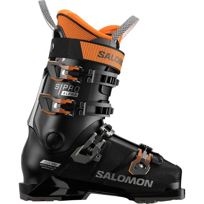 Salomon S/Pro Alpha 100 GW, chaussures de ski, hommes, noir/orange Usine Directe