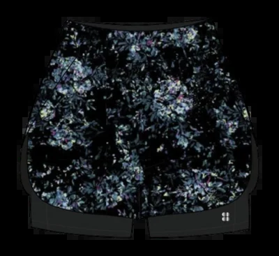 Short Sweaty Betty Femme Nouveau Prix Moyen Course Noir Imprimé Pivoine