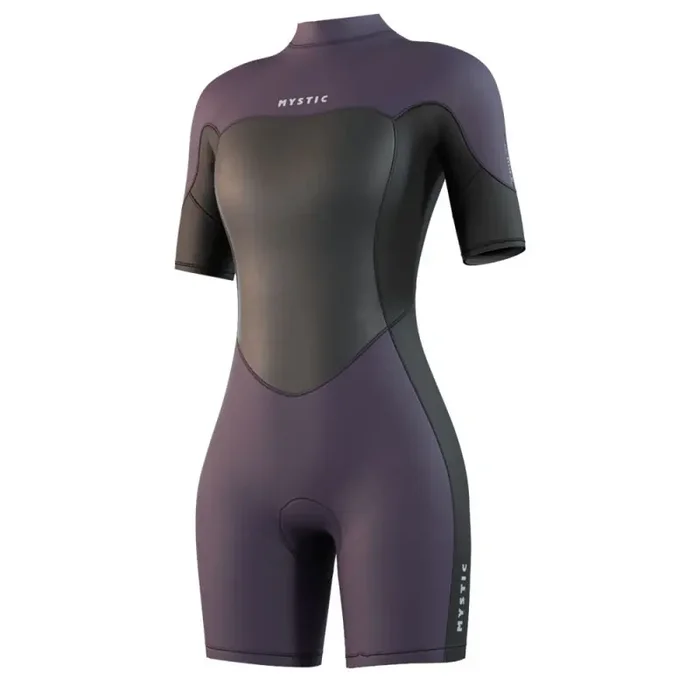 Shorty neoprene femme mystic brand flatlock ss 3-2 backzip violet Paiement Sécurisé