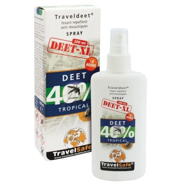 Spray TravelSafe TravelDEET 40 %, XL, 200 ml. Offre Spéciale