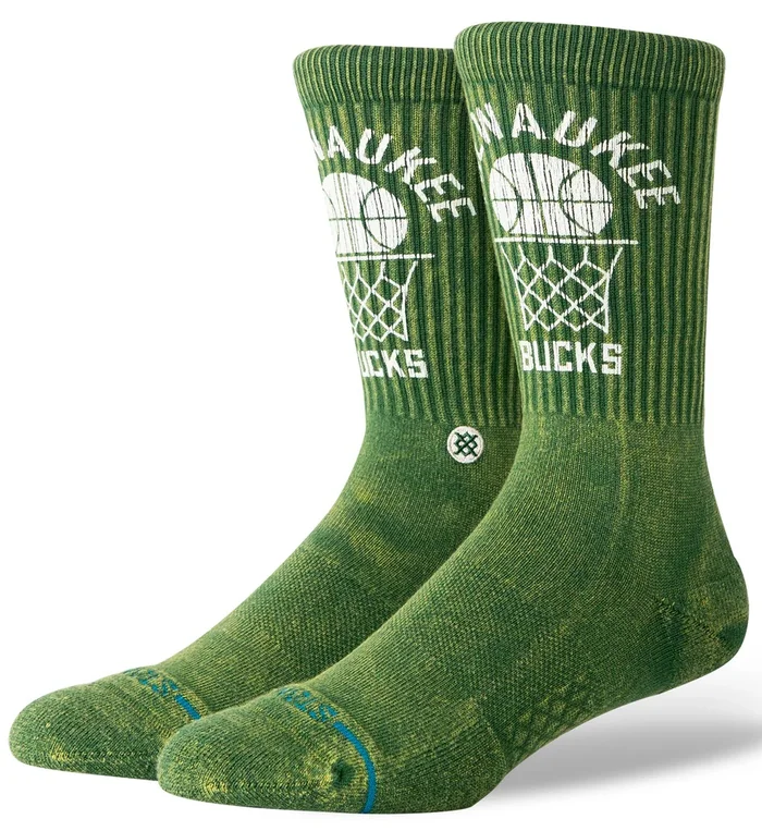 Stance Casual Vintage Milwaukee Bucks Crew Socks