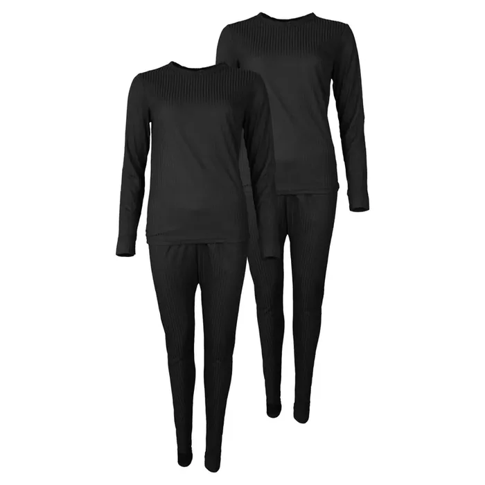 Super Prix Accezzi sous-vêtements de ski, femme, noir, 2 ensembles