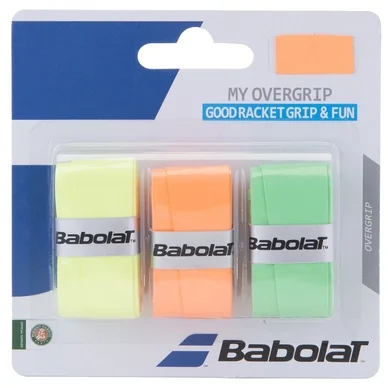 Surgrips Babolat My Overgrip X3 Orange Vert Jaune Fluo
