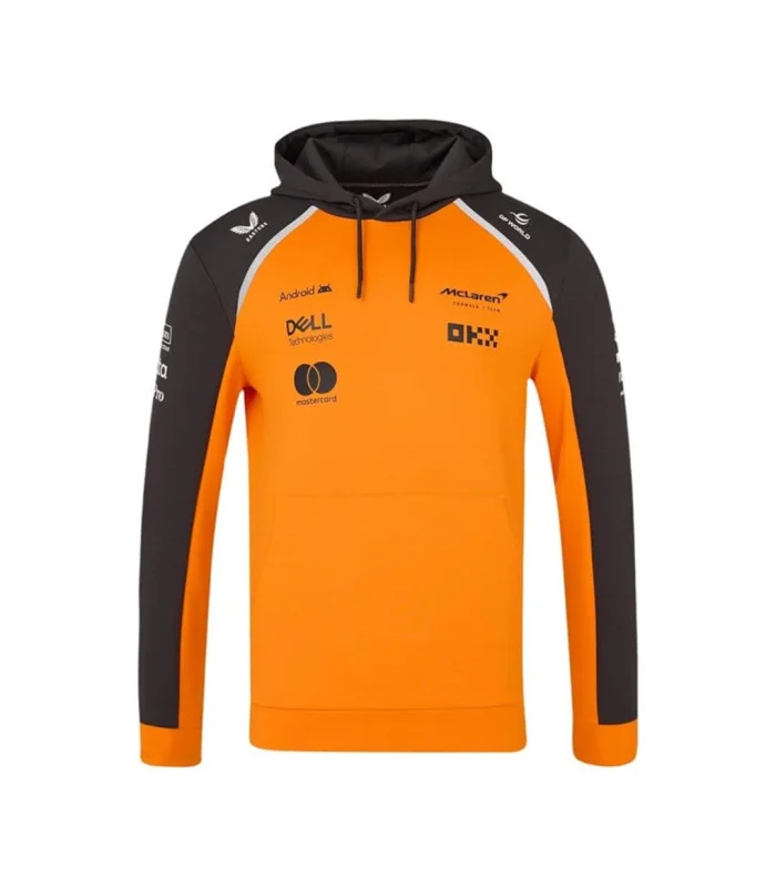 Sweat à capuche unisexe Mc Laren Formule 1 Officiel Orange Papaye